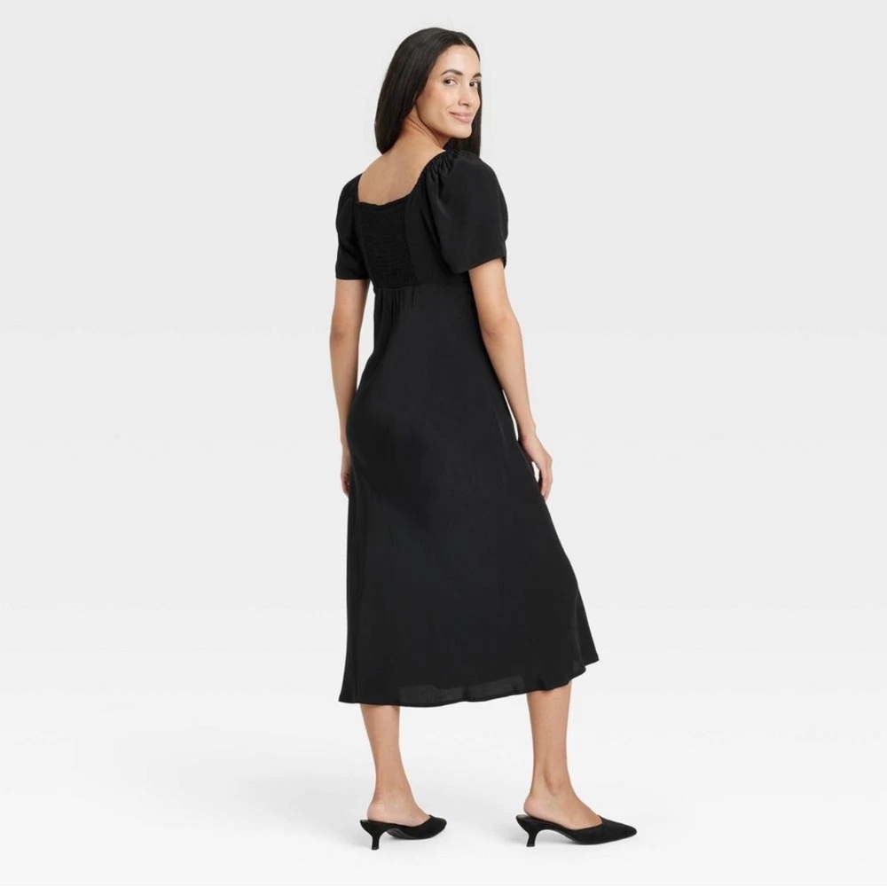 Women's Midi Sundress - A New Day Black XL - Picture 3 of 4